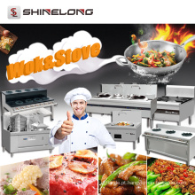 China Commercial Industrial Heavy Duty Kitchen Stand Cozinha de cozinha de aço inoxidável Queimador de fogão elétrico / gás Wok